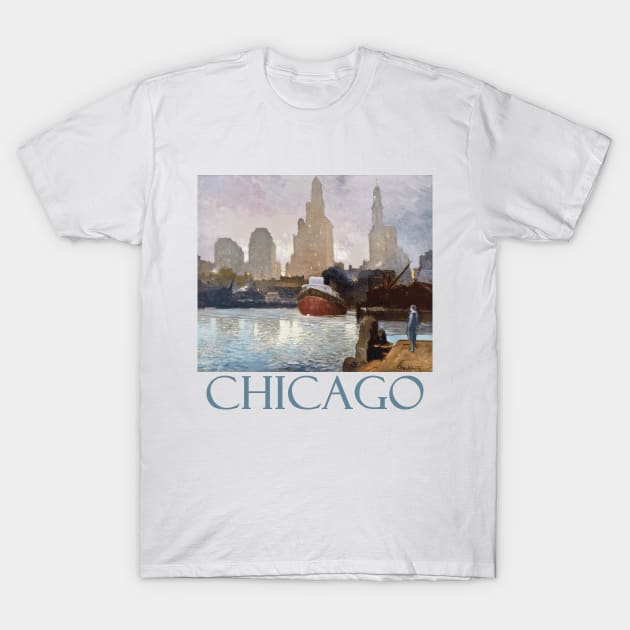 Chicago Skyline by George Ames Aldrich T-Shirt by Naves